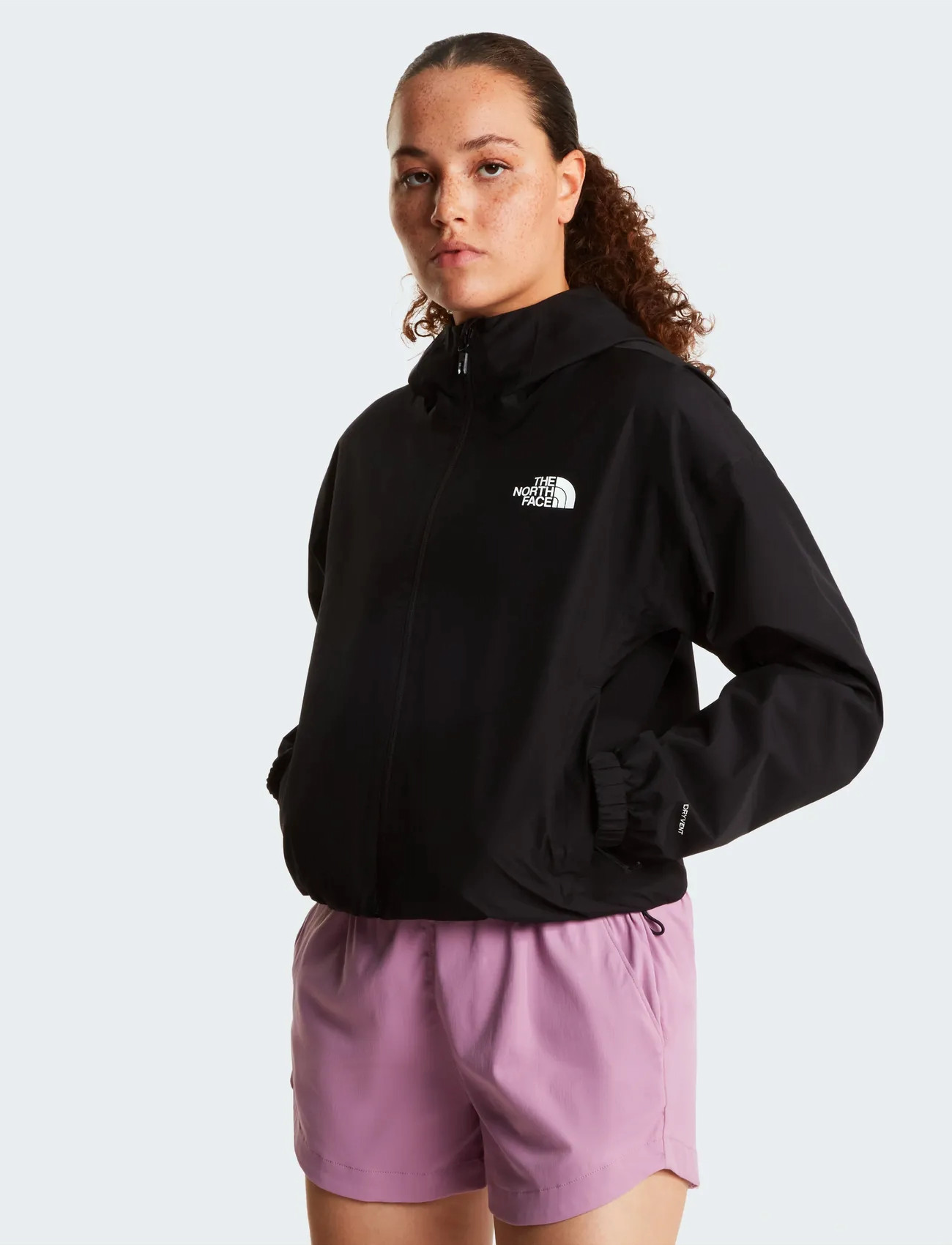 The North Face W Quest Mono Cropped Jacket, XS, Black, Sport Rainwear > Sport Raincoats, Dame