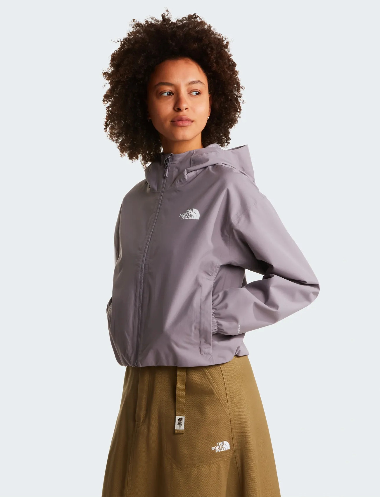 The North Face W Quest Mono Cropped Jacket, XS, Purple, Sport Rainwear > Sport Raincoats, Dame