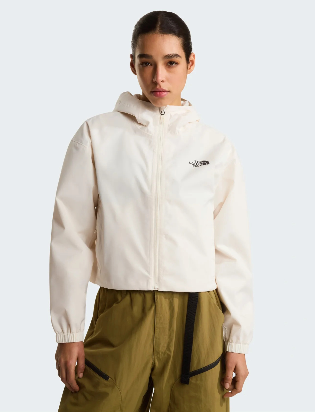 The North Face W Quest Mono Cropped Jacket, M, Cream, Sport Rainwear > Sport Raincoats, Dame