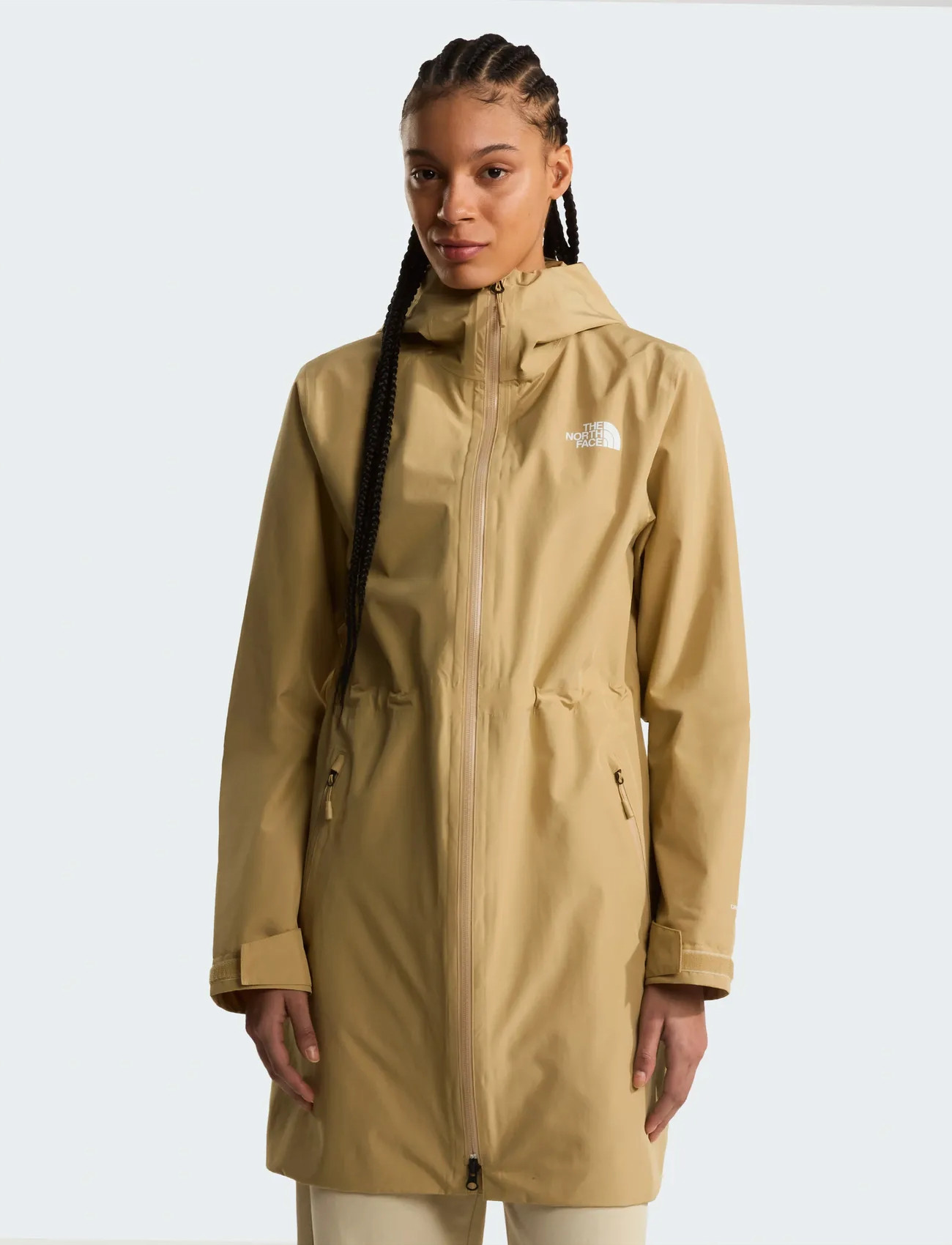 The North Face W Dryvent Hikesteller Parka, M, Beige, Sport Rainwear > Sport Raincoats, Dame