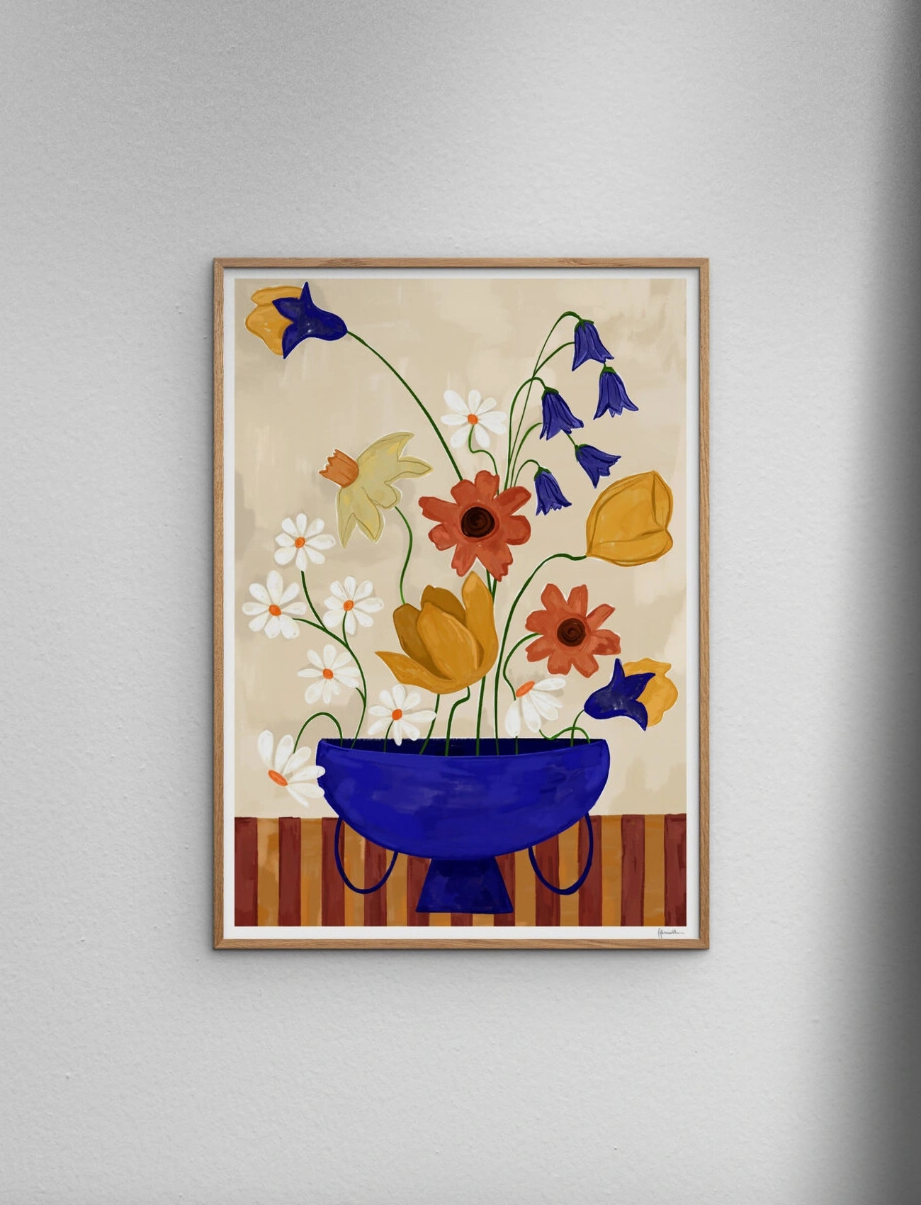 The Poster Club The Poster Club X Frankie Penwill - Colourful Bunch In Blue Vase, 70X 100 cm, Multi/patterned, Plakater > Botaniske, Unisex