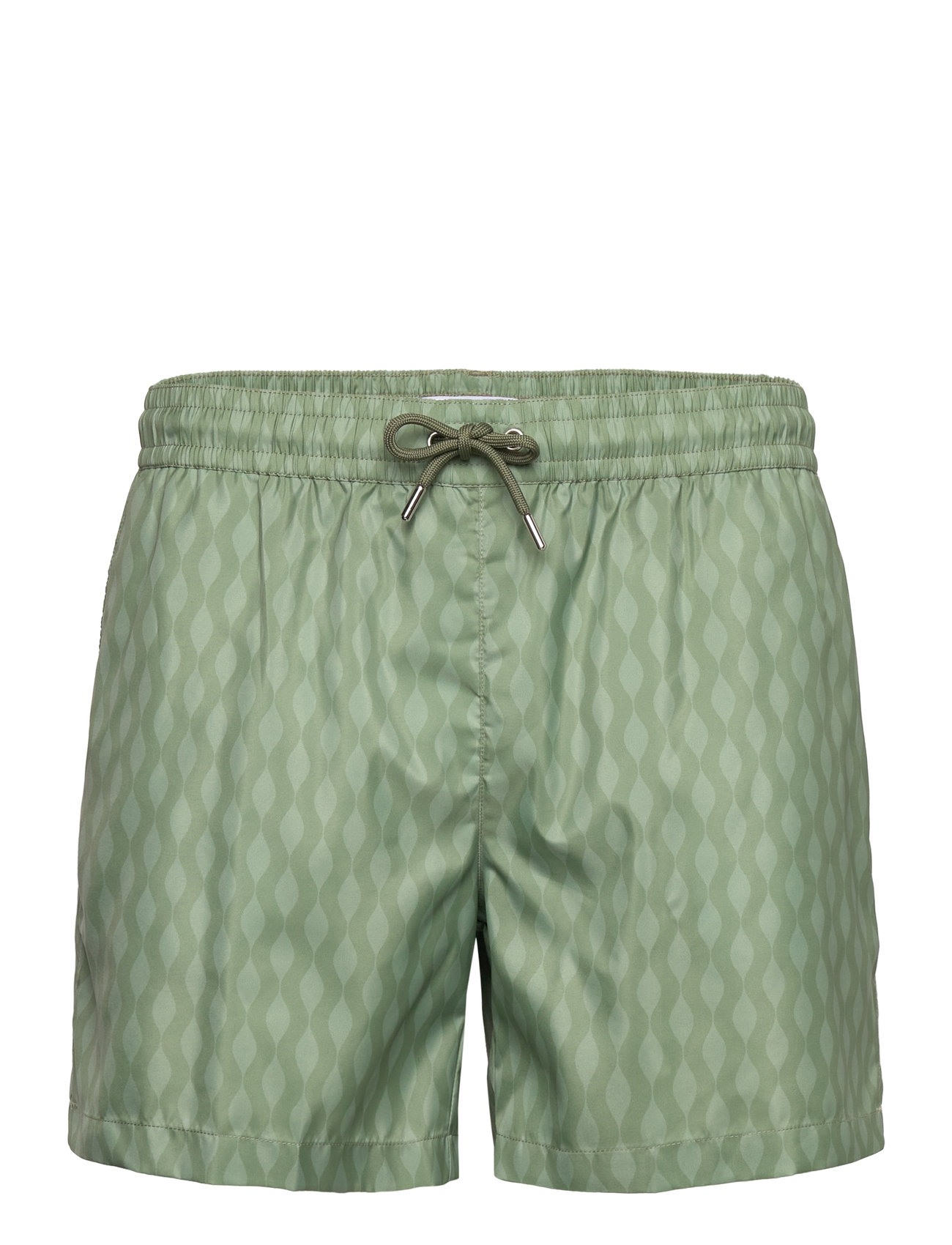 Classic Swim Shorts Green Waves Badeshorts Green The Resort Co.