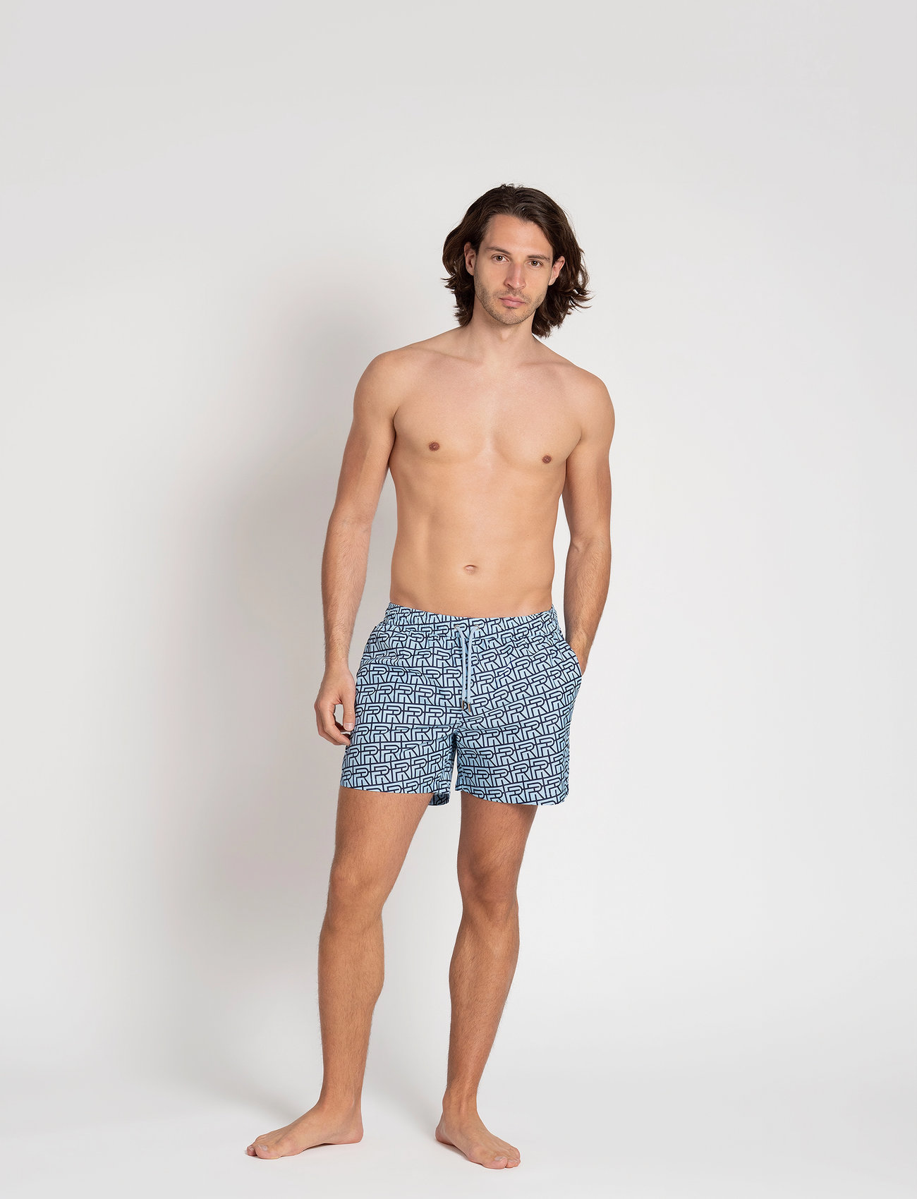 The Resort Co. Classic Swim Shorts Formentera, XL 38 cm, Blue, Badetøj > Shorts, Herre