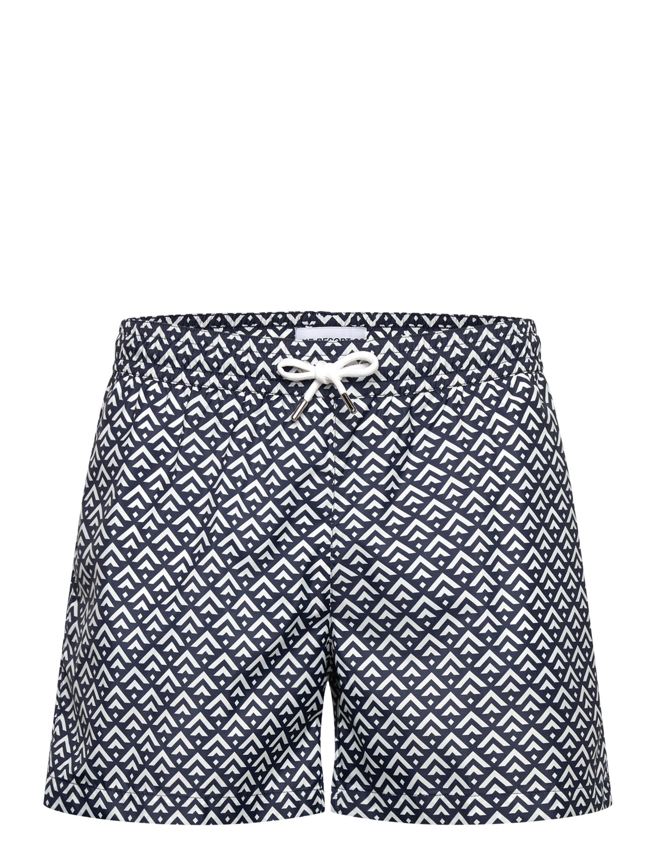 Classic Swim Shorts Navy Chevron Badeshorts Navy The Resort Co.