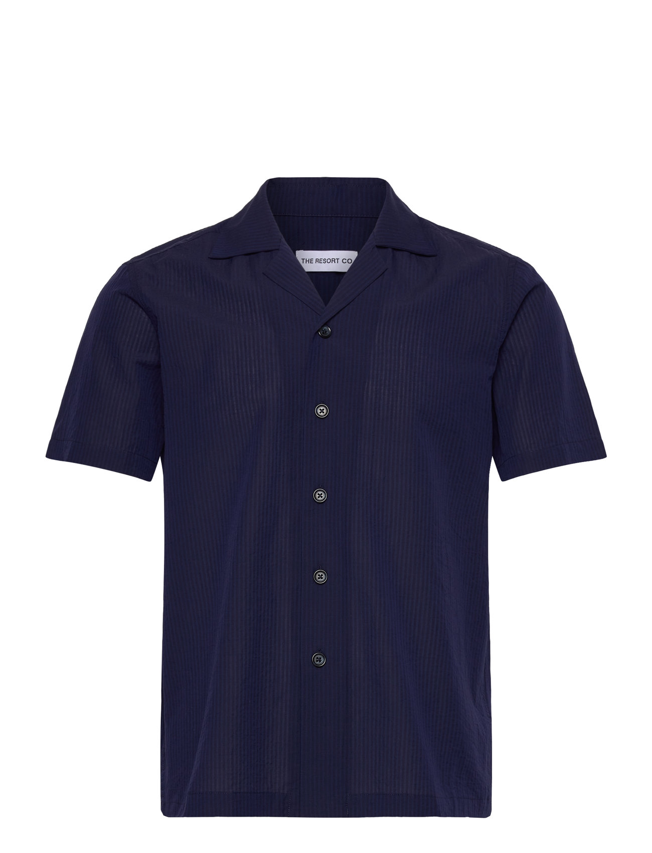 The Resort Co. Seersucker Resort Shirt Navy Marinblå