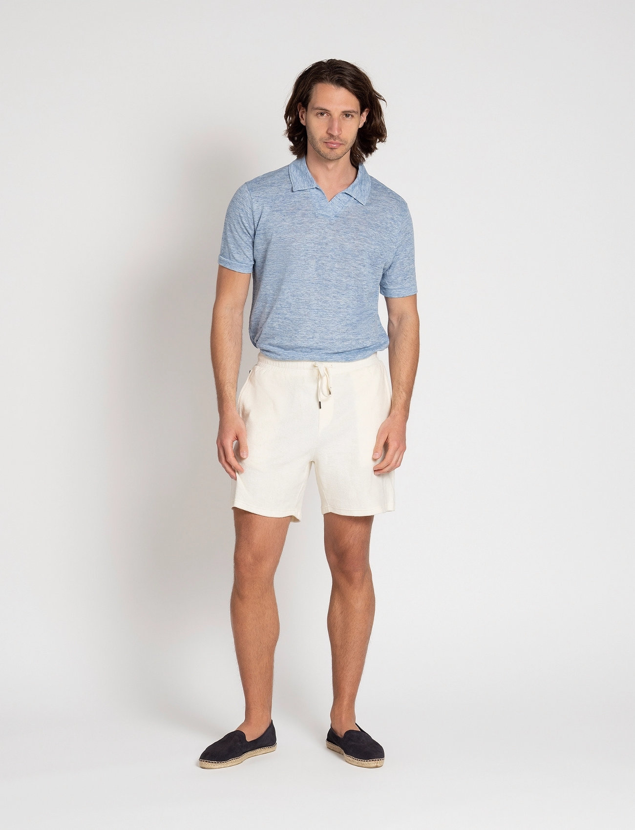 The Resort Co. Terry Shorts White, L, Cream, Shorts > Afslappet, Herre