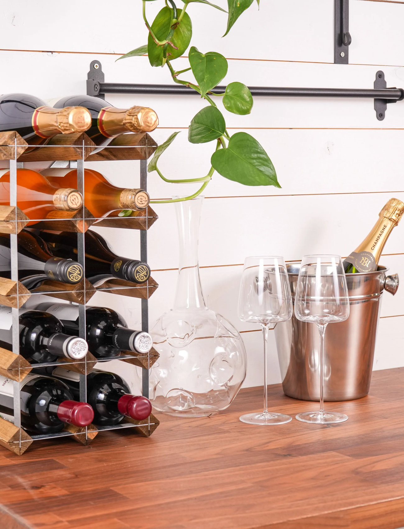 The Swedish Wine Rack Factory 12 Bottle Self Assembly Kit Light Wood, One Size, Multi/patterned, Møbler > Hylder, Unisex
