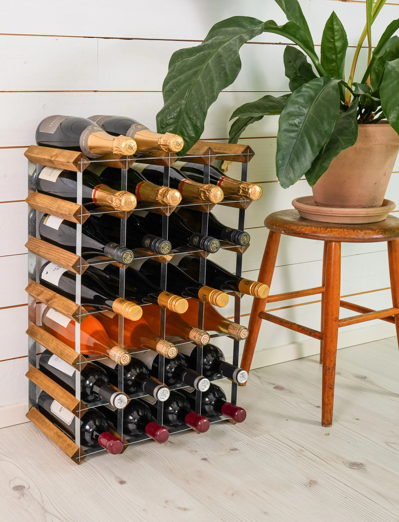 The Swedish Wine Rack Factory 30 Bottle Self Assembly Kit Light Wood, One Size, Multi/patterned, Møbler > Hylder, Unisex