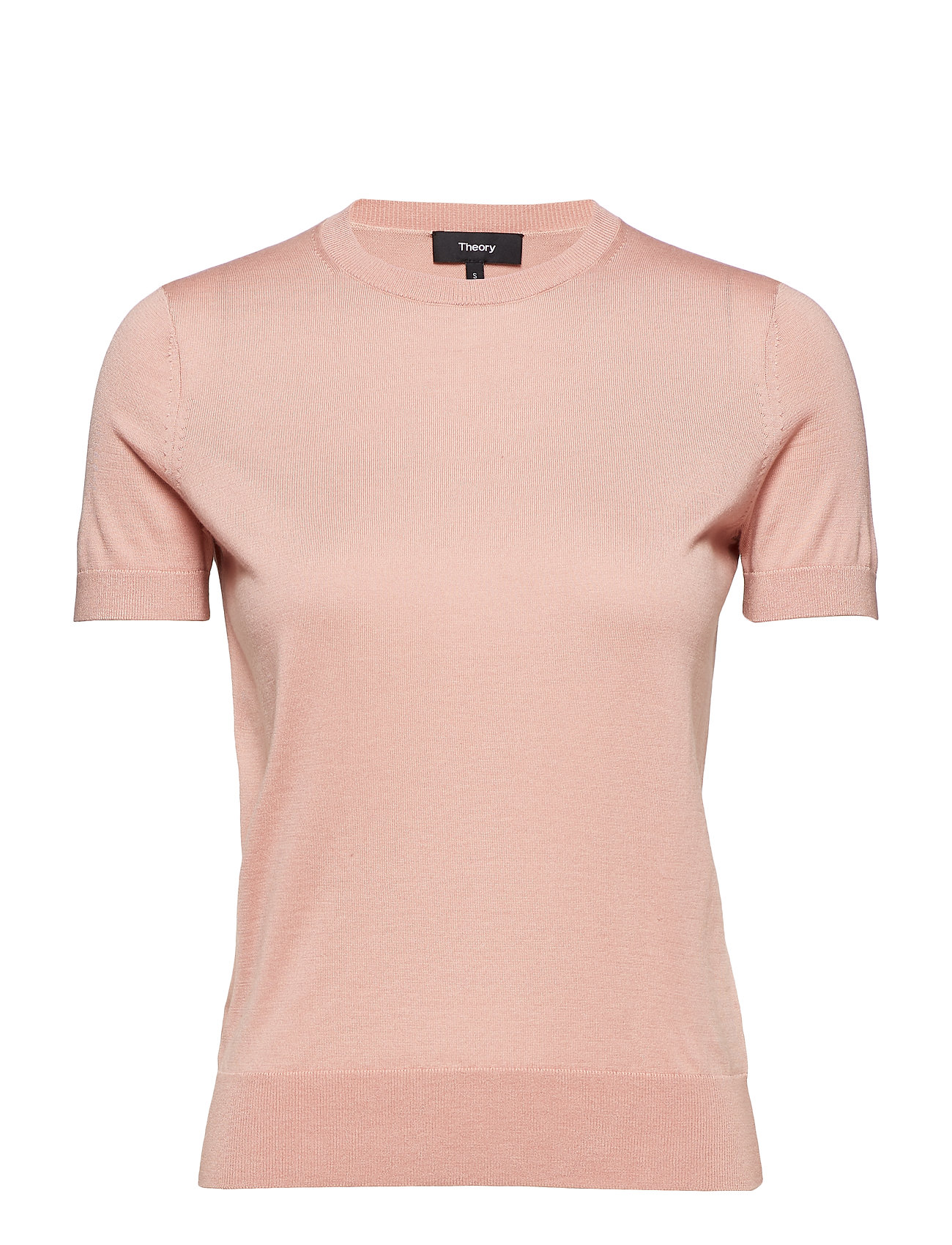 Basic Tee Msilken C T Shirts Tops Short Sleeved Roze Theory theory kopen in de aanbieding