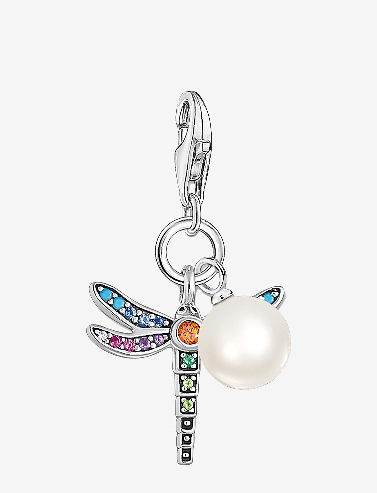 Kloster tyv forlænge Thomas Sabo Charm-pendant Dragonfly Silver Pearl - Vedhæng | Boozt.com