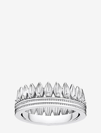 Ring Leaves Crown silver - bagues - silver-coloured