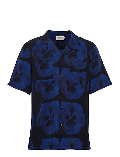 Calumn P Kurzärmliges Hemd Blau TIGER OF SWEDEN JEANS