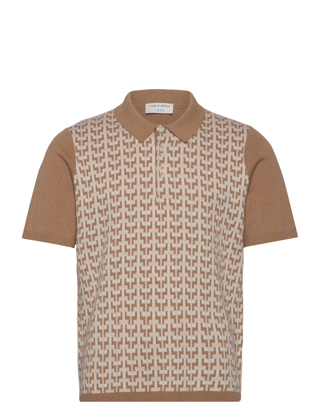 Tiger of Sweden Erros J, M, Brown, Skjorter > Kortærmede Shirts, Herre