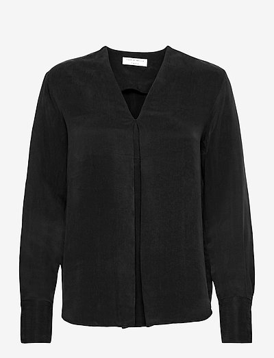 KASIA - long sleeved blouses - black