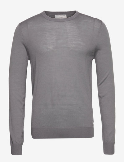 NICHOLS - knitted round necks - steel grey