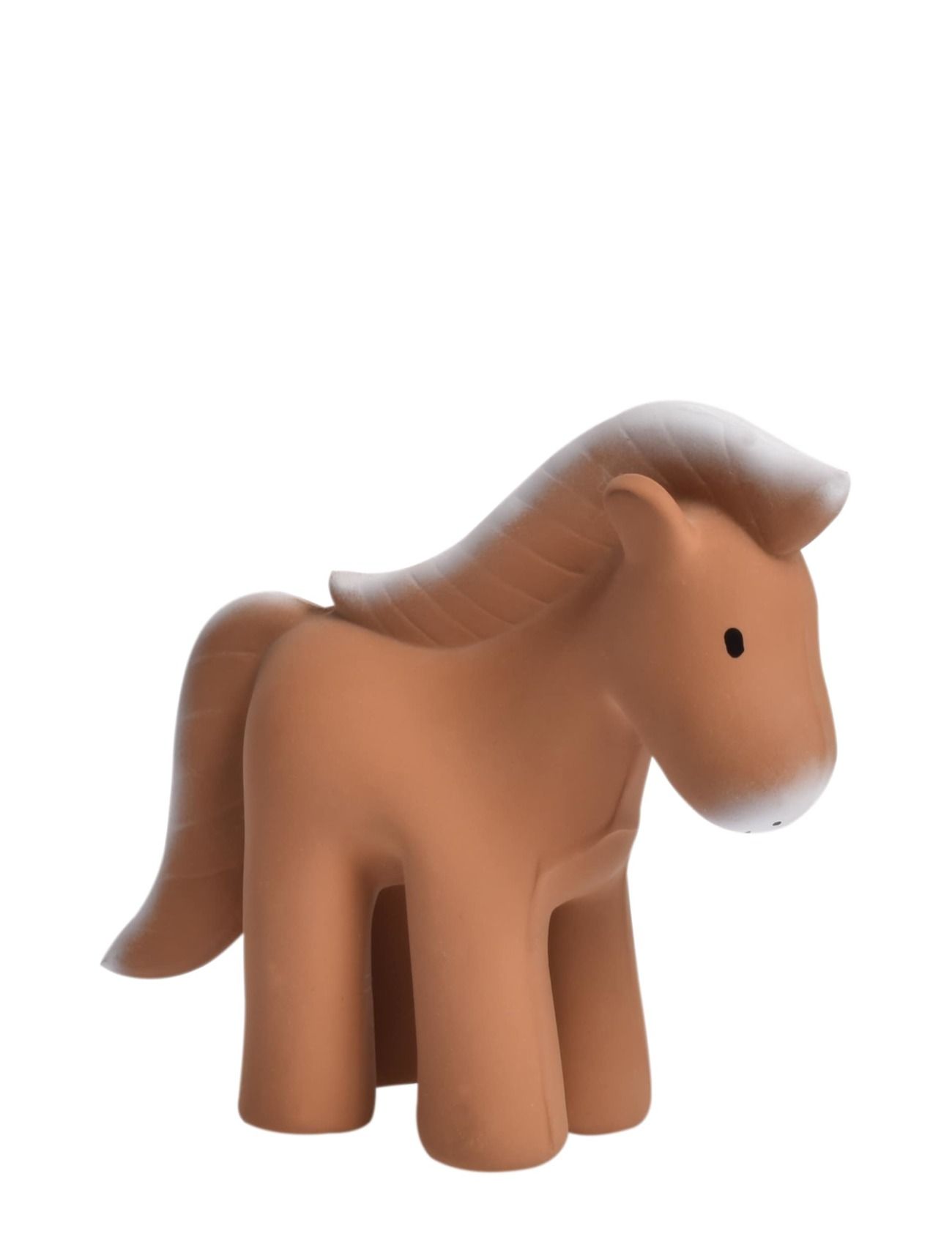Natural Rubber Rattle Horse Brown Tikiri