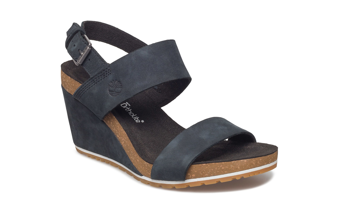 timberland capri sunset wedge black