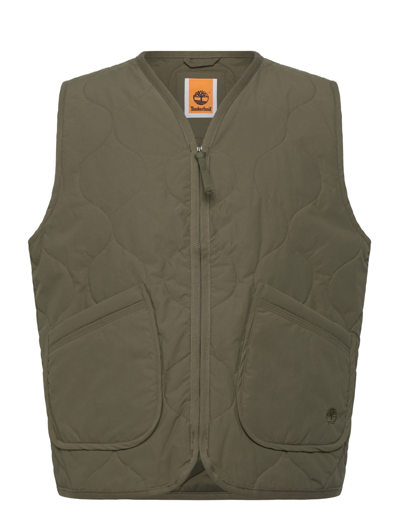 Timberland Quilted Vest Leaf Green, L, Khaki green, Overtøj > Veste, Herre