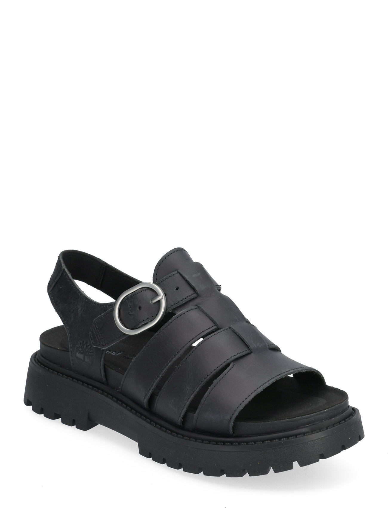 Timberland Clairemont Way Fisherman Sandal Black Full Grain - Platte ...