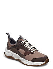 gray leather sneakers