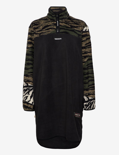 Hooded Dress - sweatshirt dresses - tiger camo/black