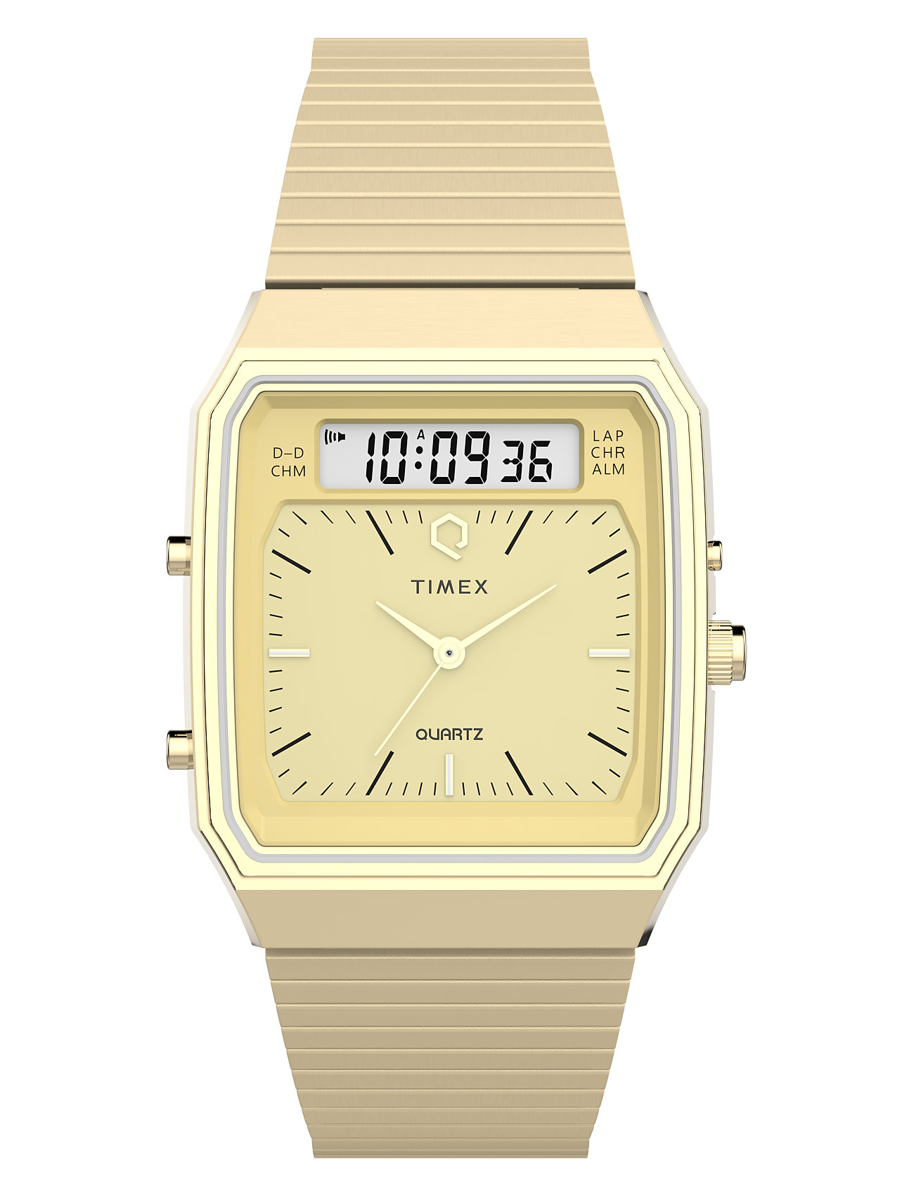 Timex Q Fusion Analog Digital Gold T Band Guld