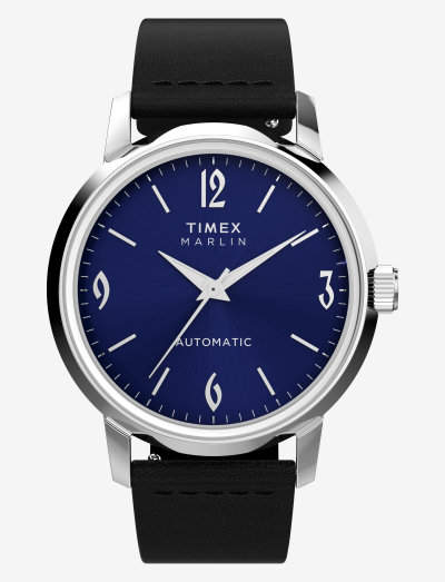 Marlin Automatic 40mm SST Case Blue Dial Black Leather Strap