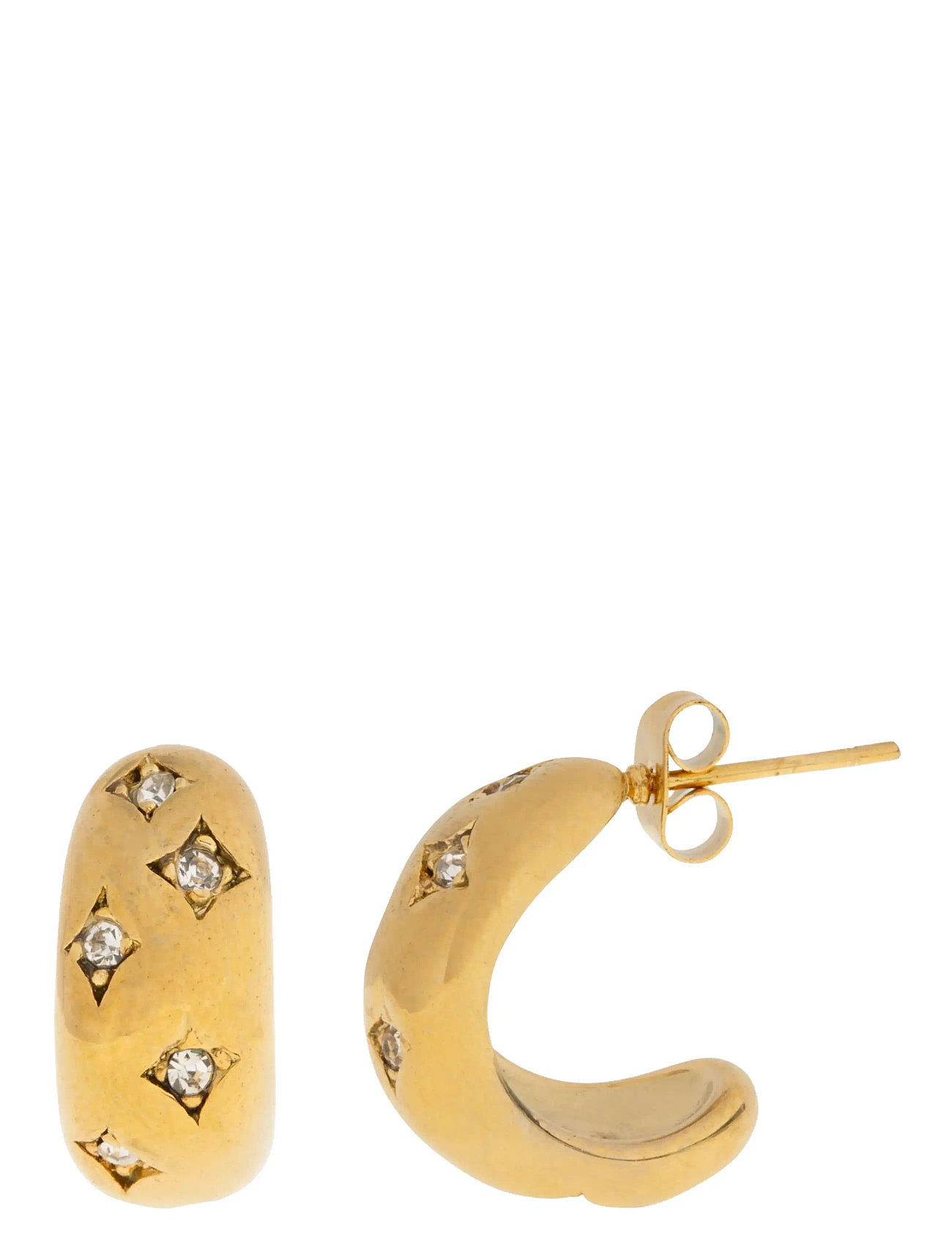 TIMI OF SWEDEN Vilma - Crystal Hoop Ohrringe Stainless Steel Gold - One Size - Damen