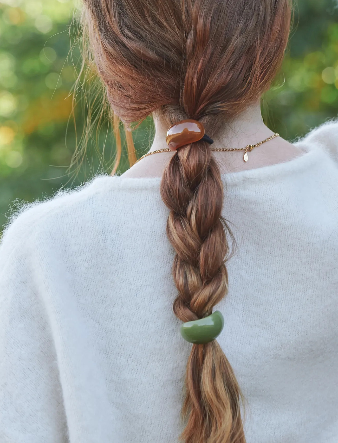 Timi of Sweden Hulda - Hair Tie, One Size, Green, Hair Accessories > Hair Clip, Dame