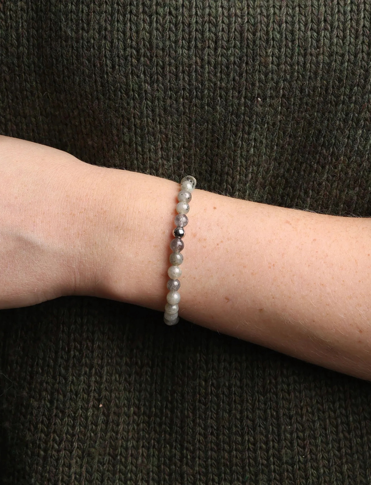 Timi of Sweden Erika - Stone Bead Bracelet Stainless Steel, One Size, Blue, Armbånd > Perlearmbånd, Dame