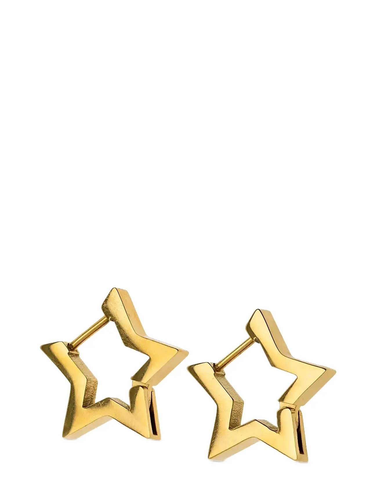 TIMI OF SWEDEN Vilda - Star Hoop Ohrringe Stainless Steel Gold - One Size - Damen