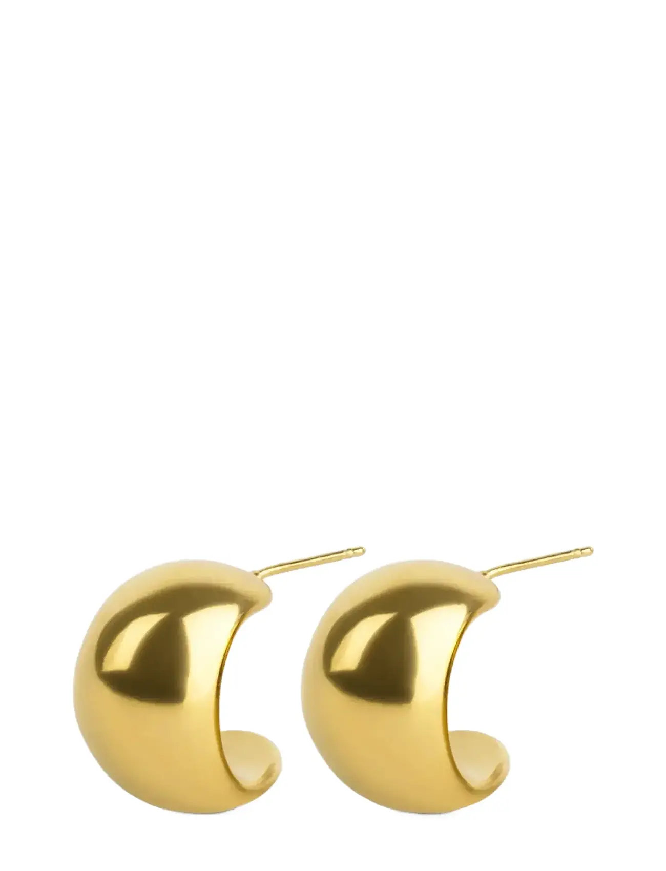 Timi of Sweden Selena - Chunky Stud Earrings Stainless Steel, One Size, Gold, Øreringe > Ørestikker, Dame