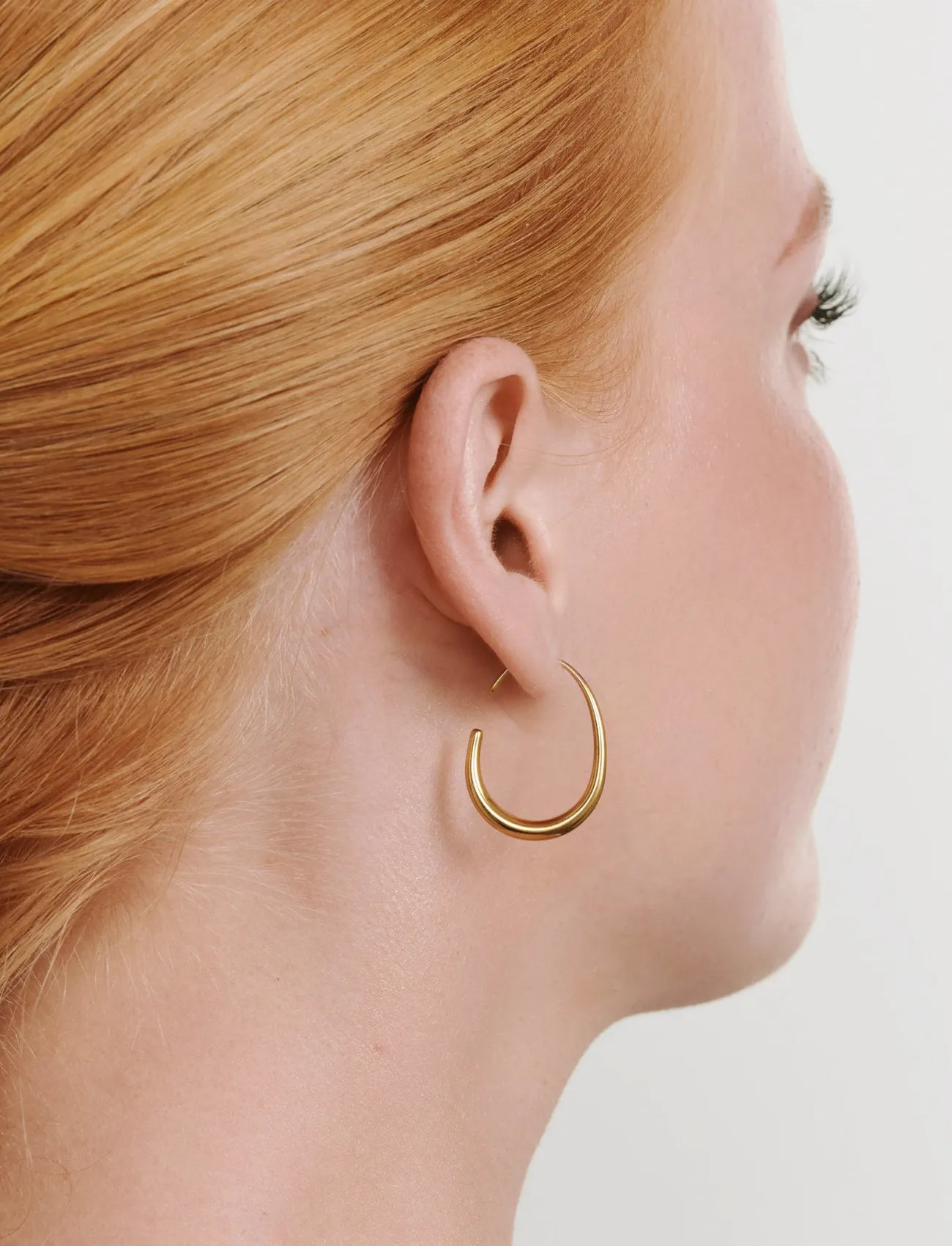 Timi of Sweden Vilhelmina - Adjustable Hoop Earrings Stainless St, One Size, Gold, Øreringe > Creoler, Dame