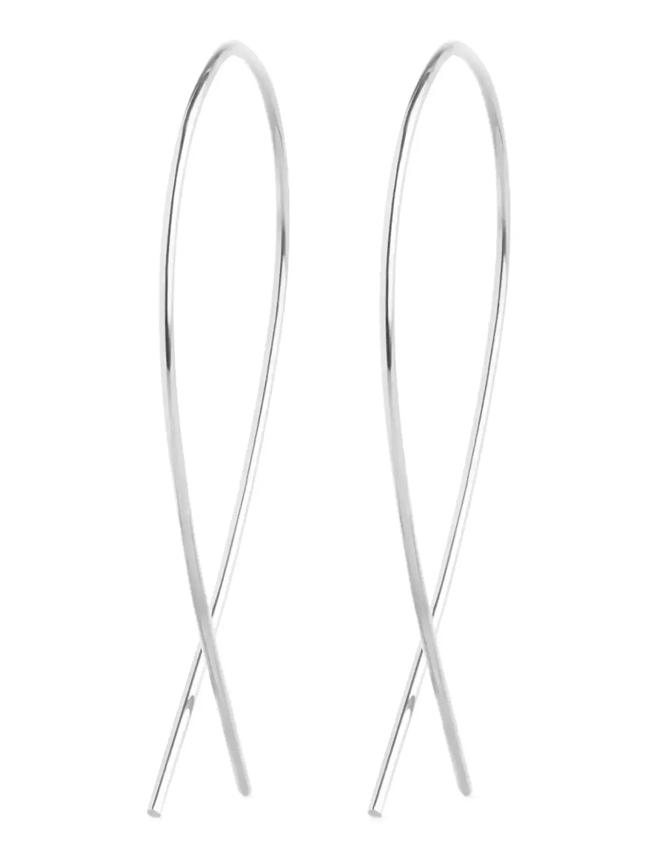 Timi of Sweden Zephyr - Wire Loop Earrings Stainless Steel, One Size, Silver, Earrings > Statement Earrings, Dame