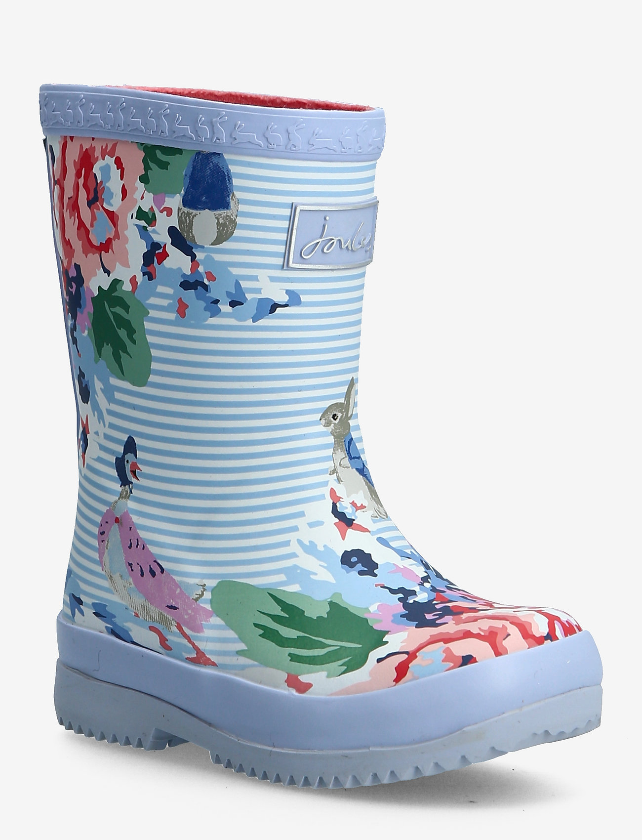 Joules - Baby Welly Print - lined rubberboots - white stripe floral - 0