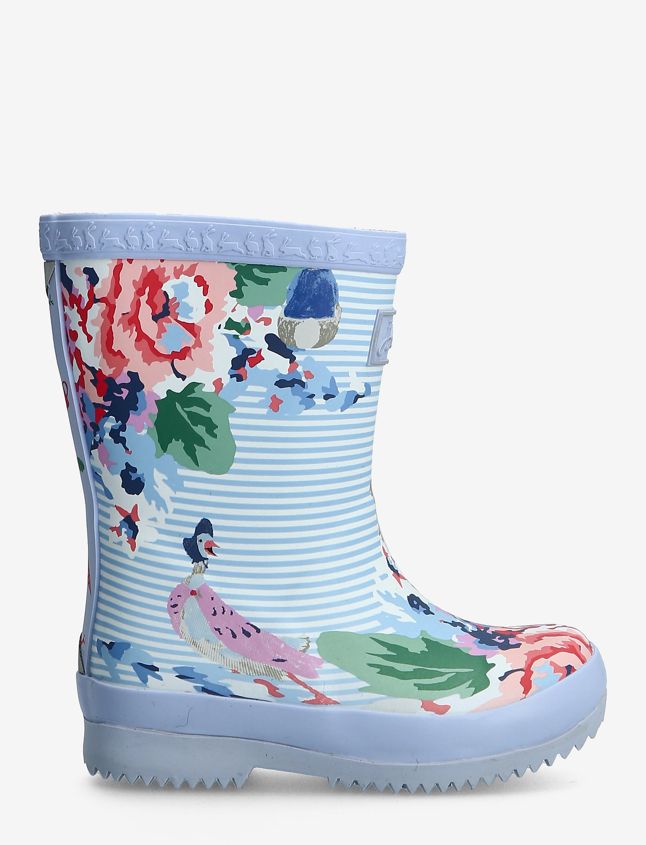 Joules - Baby Welly Print - lined rubberboots - white stripe floral - 1