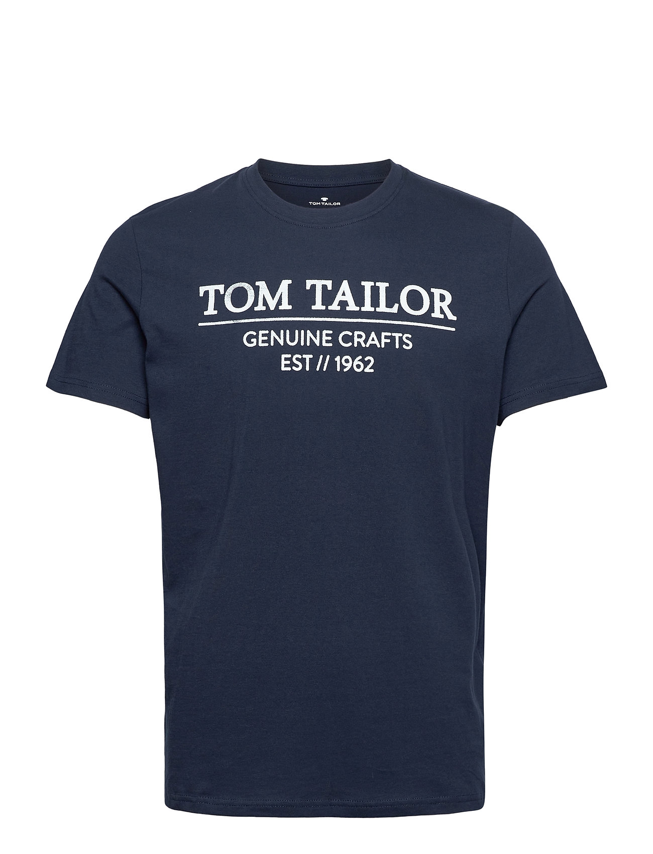 T-Shirt With T-shirts Short-sleeved Blå Tom Tailor
