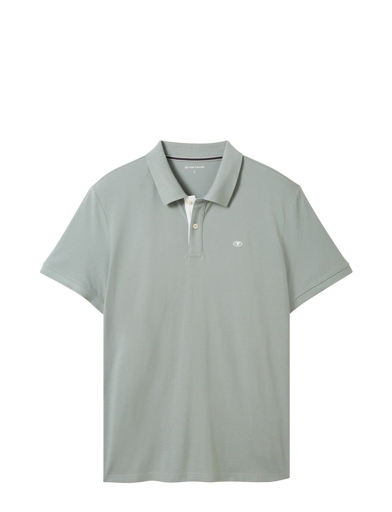 Basic Polo With Contrast Green Tom Tailor