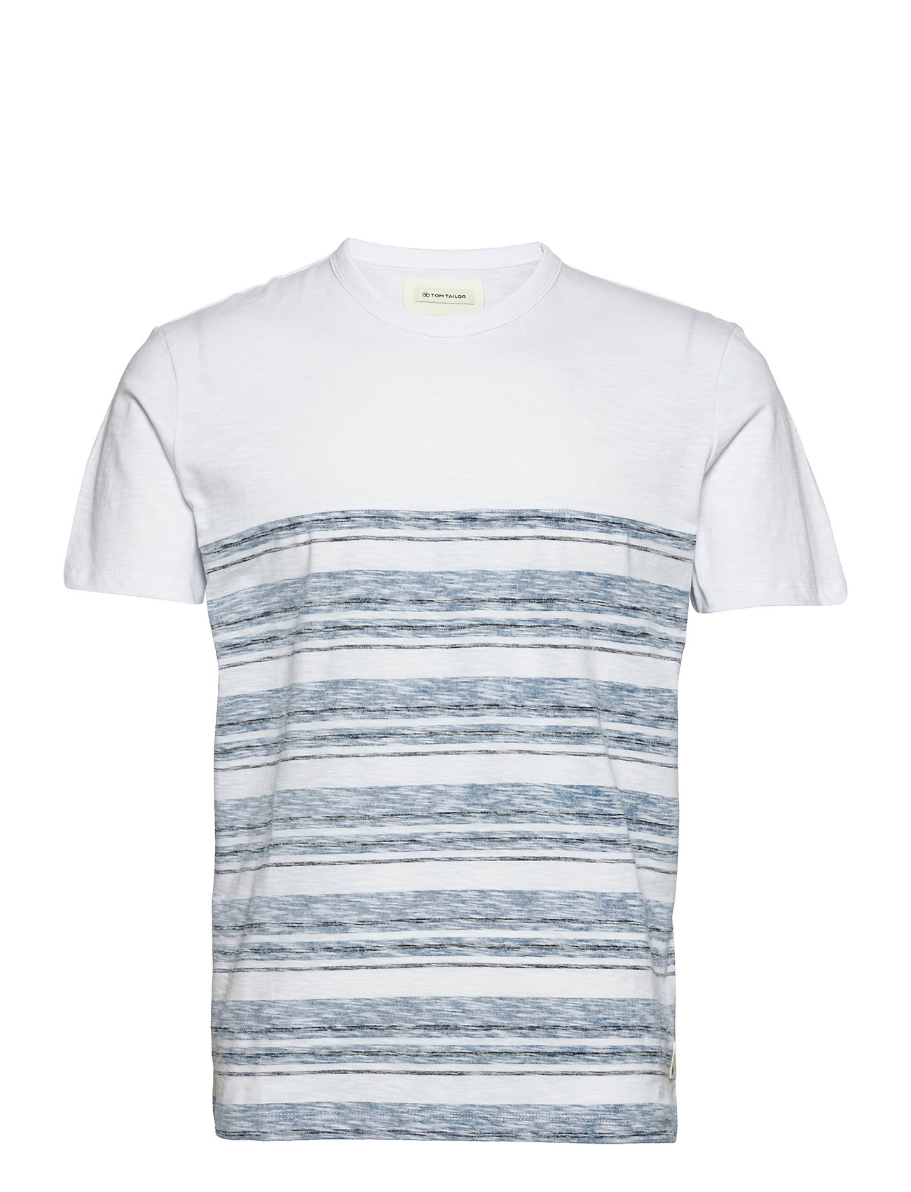 T-Shirt With Cutline T-shirts Short-sleeved Multi/mönstrad Tom Tailor