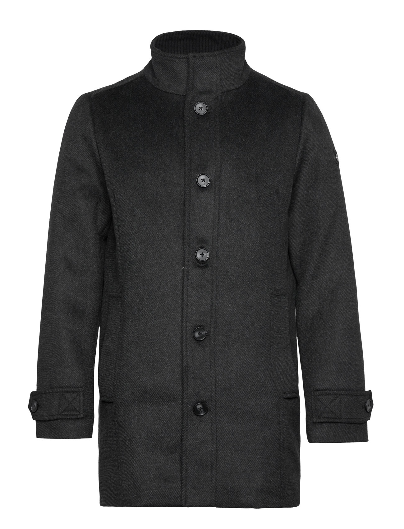 Wool Coat 2 In 1 Outerwear Coats Winter Coats Svart Tom Tailor