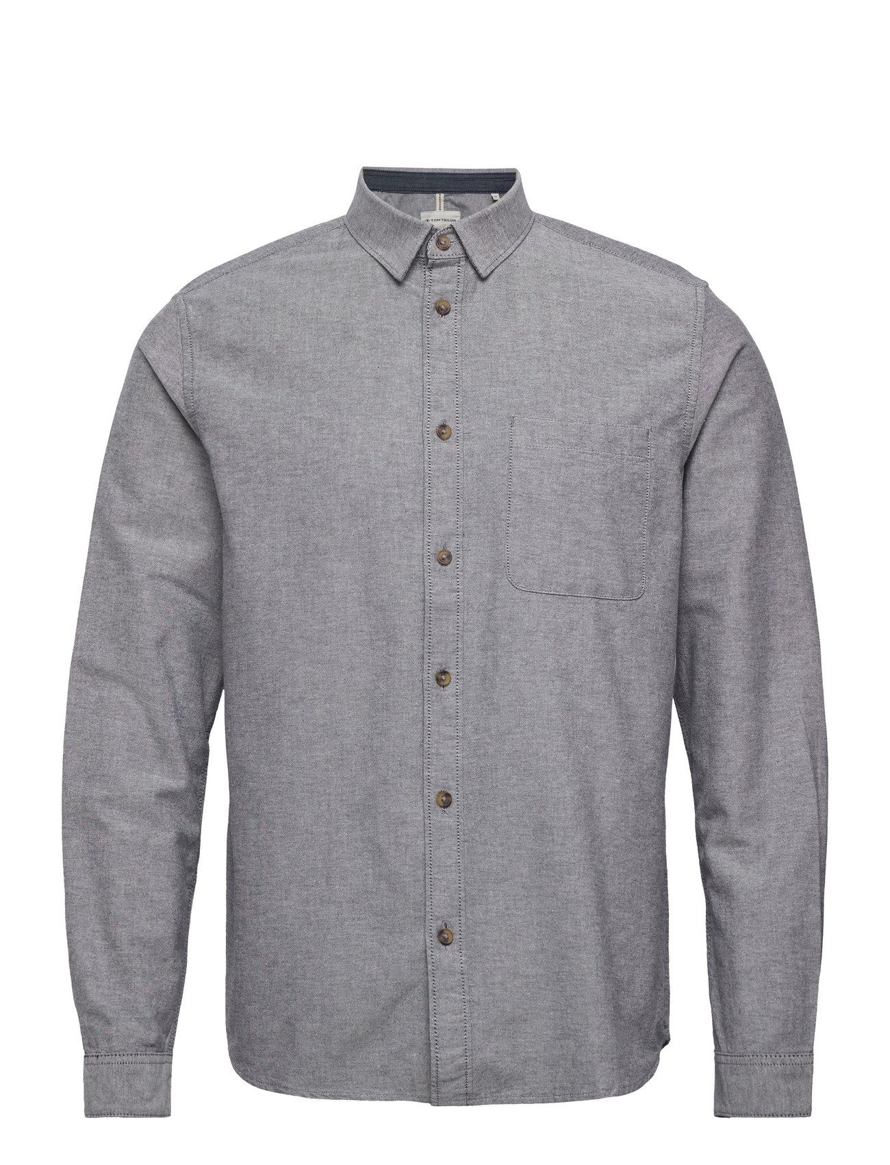 Oxford Shirt Skjorta Casual Grå Tom Tailor