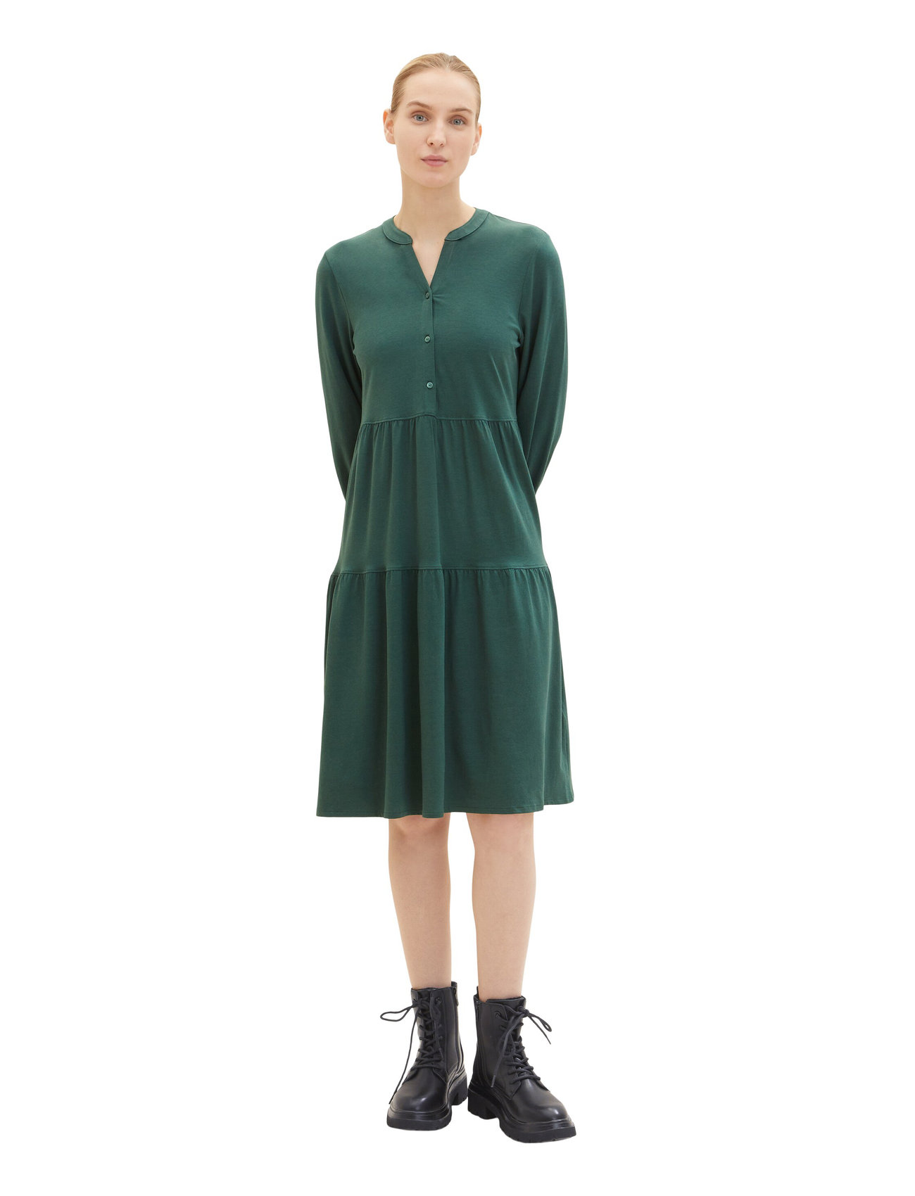 Tom Tailor Dress Jersey With Volants - Short Dresses
