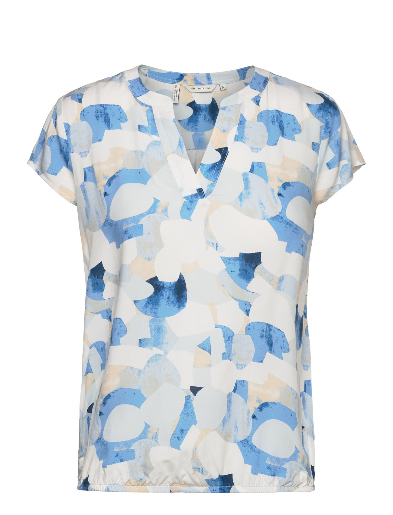 Tom Tailor Blouse Printed (Blue Shapes Design) – 5.269 kr – | T-Shirts