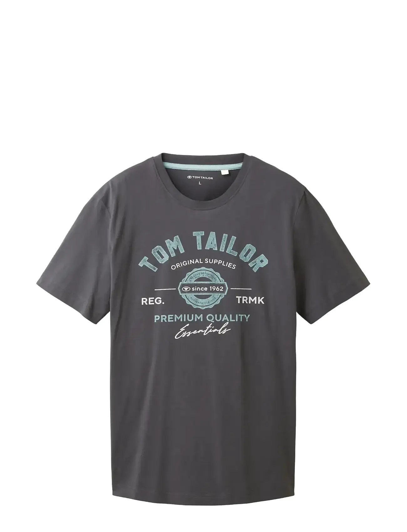 Maglietta Uomo TOM TAILOR 1043717 – Tinta Unita Con Piccolo Logo, Jersey Morbido, Vita Regular