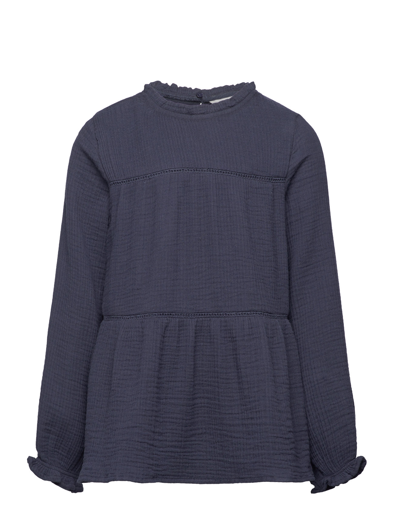 Musselin Blouse Tops Blouses & Tunics Navy Tom Tailor
