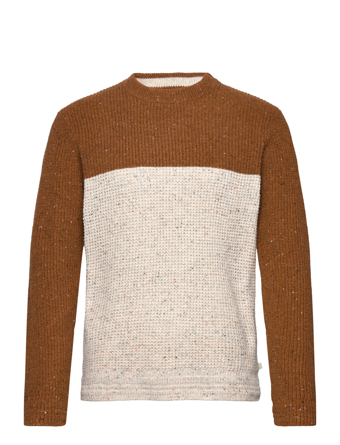 Tom Tailor Nep Structured Crewneck Knit - Knitted Round Necks - Boozt.com