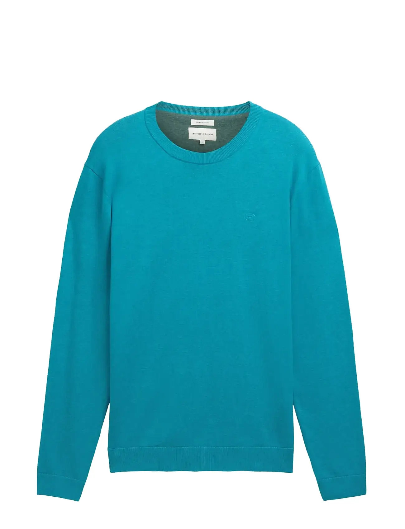 TOM TAILOR Basic Crewneck Knit Blau - L - Herren