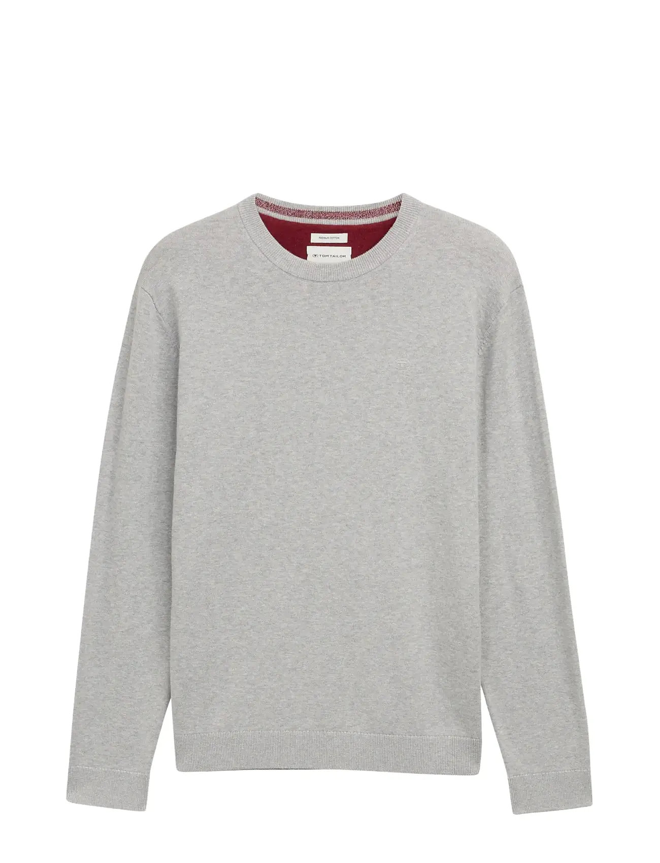TOM TAILOR Basic Crewneck Knit Grau - XXL - Herren