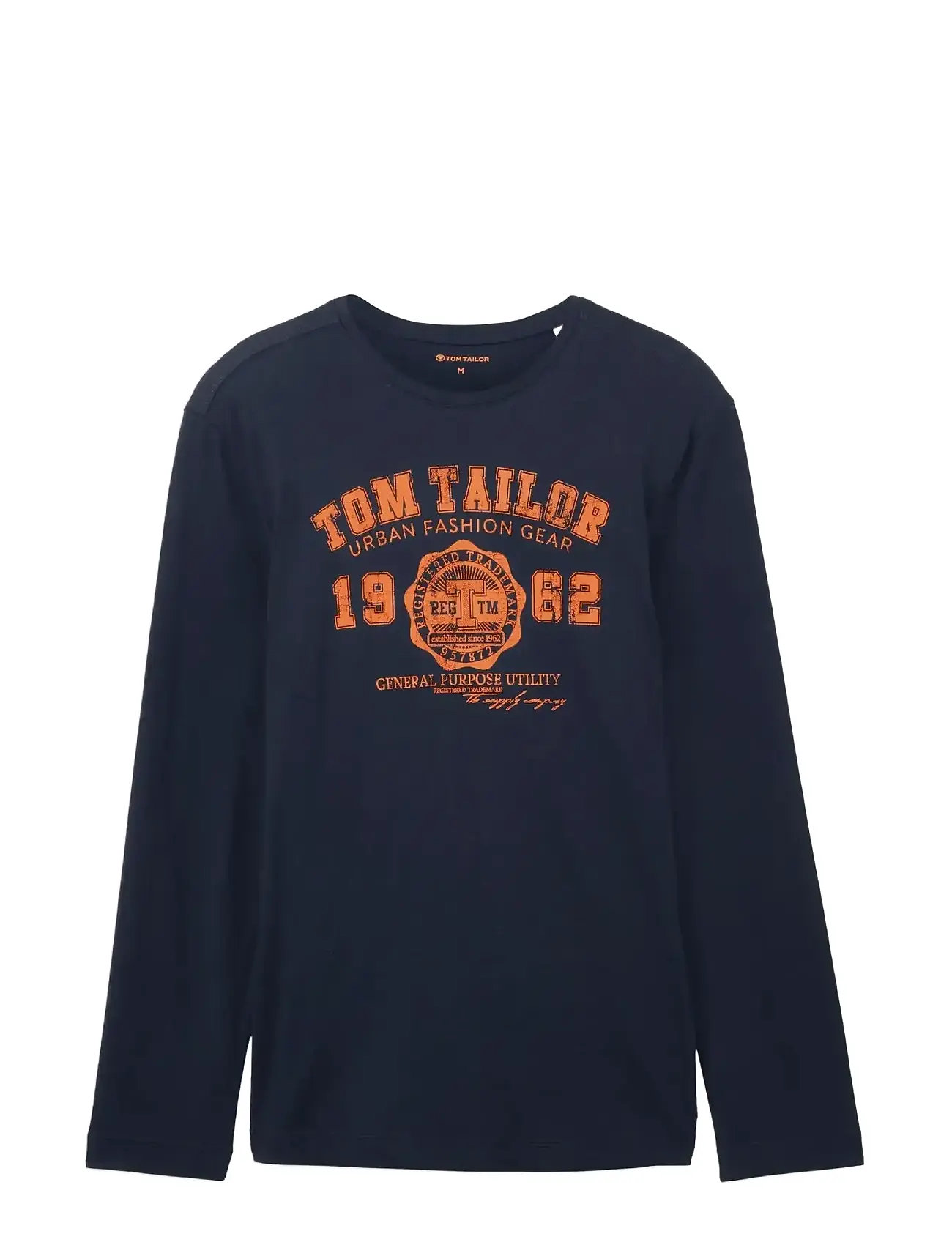 TOM TAILOR Printed Longsleeve Navy - M - Herren