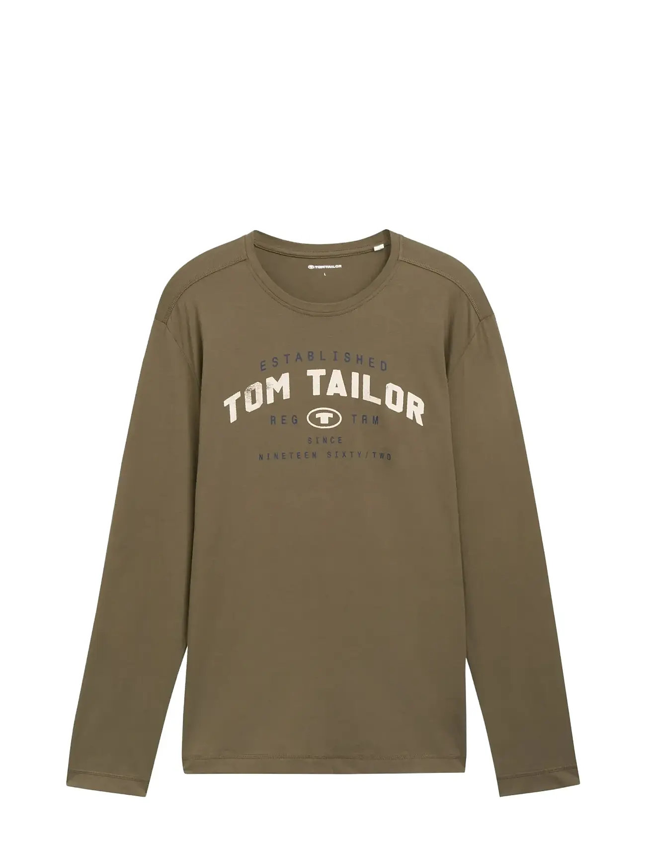 TOM TAILOR Printed Longsleeve Khaki - XL - Herren